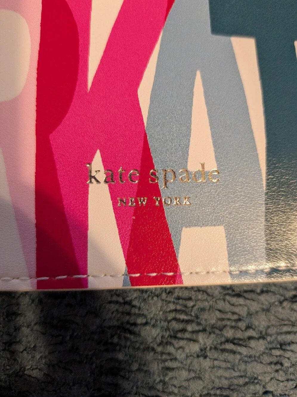 kate spade Pink, Blue & White Striped Home Office Pencil Case